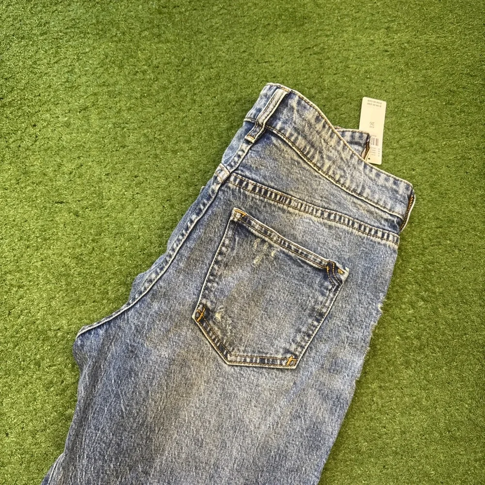 Anthropologie Pilcro Women's US 26 The Split Straight Jean Dark Wash Denim NEW‎